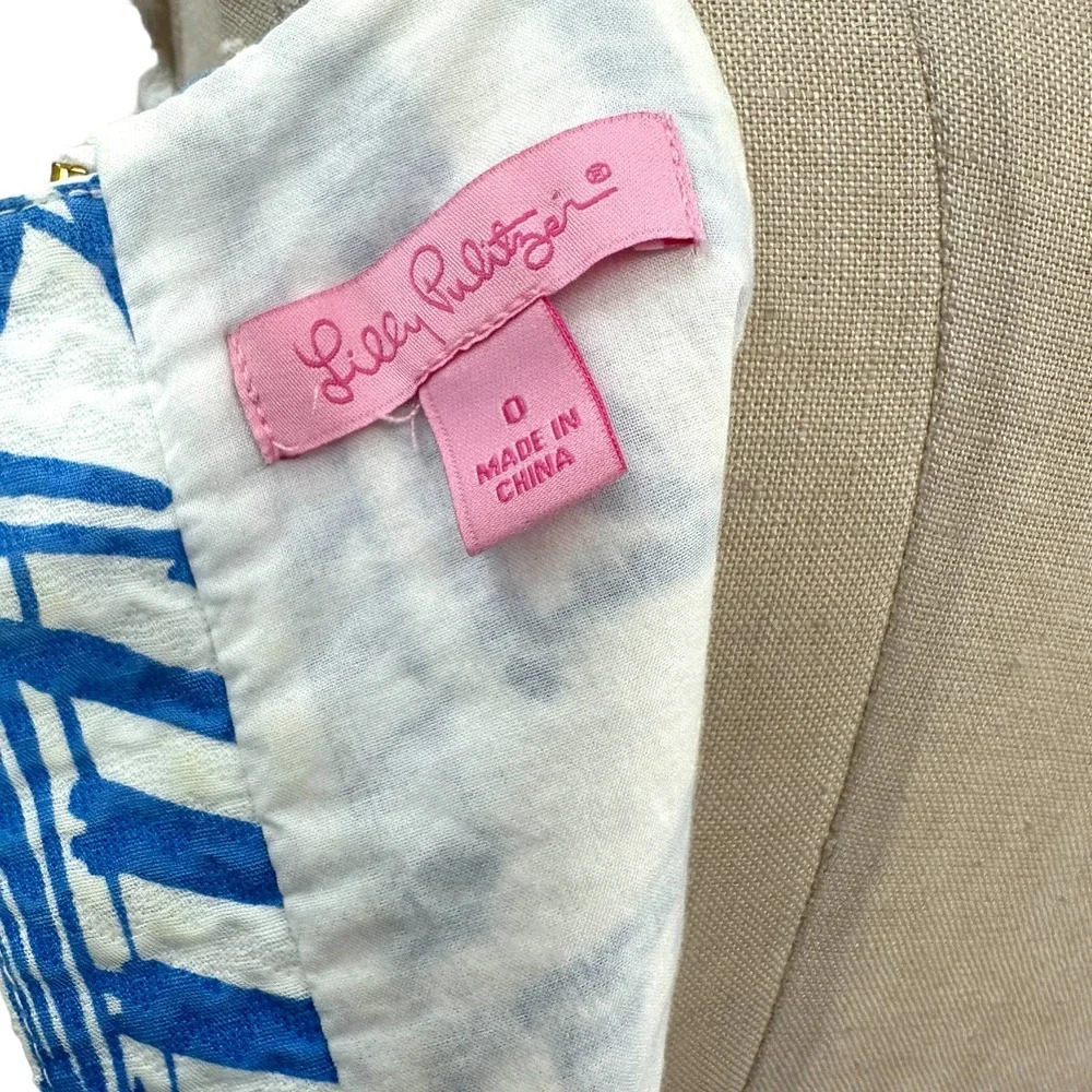 Lilly Pulitzer Annabelle Shift Dress Bay Yacht Sea Bau Blue Striped Size 0 - Picture 10 of 12